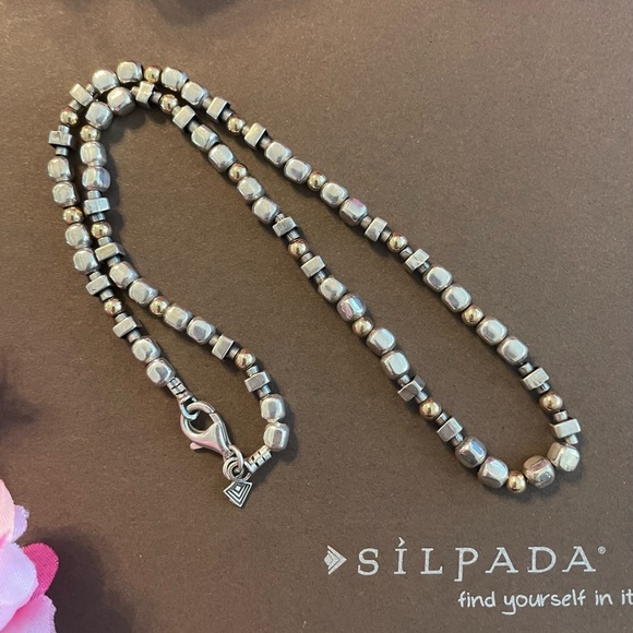 Silpada Jewelry - Silpada RARE Sterling Silver & 14k Gold Filled Nugget Necklace